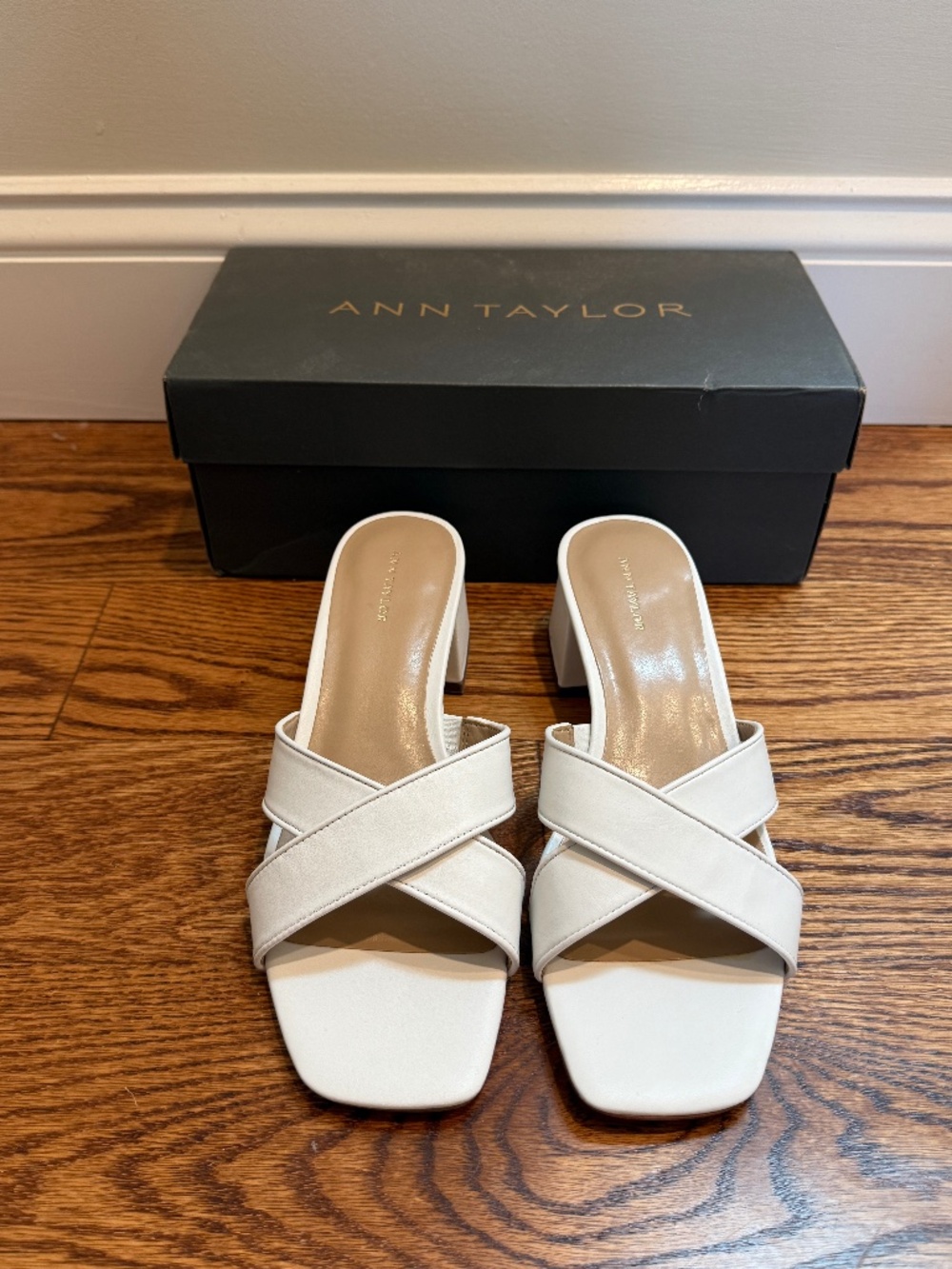 NWT- White Leather Sandals - NEW!!